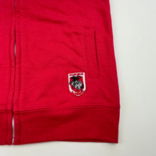 Load image into Gallery viewer, unisex NRL Supporter, St George Dragons sleeveless hooded top, small marks on front, FUC, size 7,