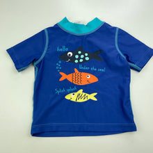 Load image into Gallery viewer, Boys 4 Baby, short sleeve rashie / swim top, FUC, size 0,