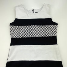Load image into Gallery viewer, Girls Laundry by Shelli Segal, black & white party dress, sequins, GUC, size 8, L: 64cm