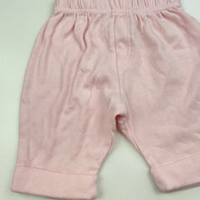 Load image into Gallery viewer, Girls Baby Solutions, pink cotton pants / bottoms, elasticated, FUC, size 0000,