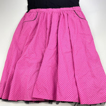 Load image into Gallery viewer, Girls George, lined pink & black spot party dress, EUC, size 11-12, L: 83cm