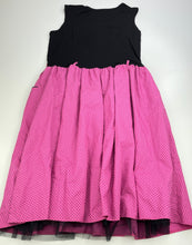 Load image into Gallery viewer, Girls George, lined pink & black spot party dress, EUC, size 11-12, L: 83cm