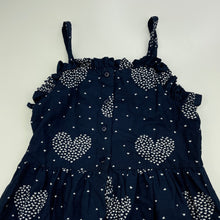 Load image into Gallery viewer, Girls Clothing & Co, lined navy cotton summer dress, EUC, size 8, L: 67cm