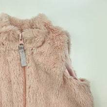 Load image into Gallery viewer, Girls Baby Berry, pink faux fur vest / sleeveless jaclet, EUC, size 00,