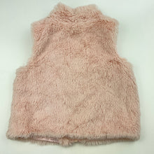 Load image into Gallery viewer, Girls Baby Berry, pink faux fur vest / sleeveless jaclet, EUC, size 00,