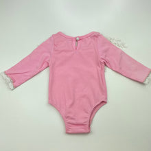 Load image into Gallery viewer, Girls Affordable Style Sensations, bodysuit / romper, lace trim, FUC, size 000,