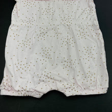 Load image into Gallery viewer, Girls Baby Berry, pink & gold cotton romper, FUC, size 0,