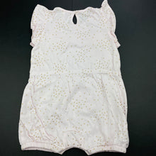 Load image into Gallery viewer, Girls Baby Berry, pink & gold cotton romper, FUC, size 0,