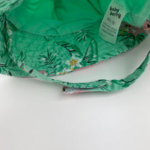 Load image into Gallery viewer, Girls Baby Berry, floral cotton hat / beanie, chin strap, EUC, size 000-00,