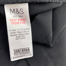 Load image into Gallery viewer, Girls M&S, black & white check playsuit, FUC, size 11-12,