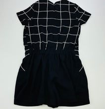 Load image into Gallery viewer, Girls M&S, black & white check playsuit, FUC, size 11-12,