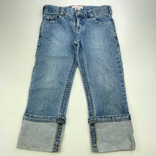 Load image into Gallery viewer, Girls Hula Girl, cropped stretch denim pants, W: 62cm, Inside leg: 41cm, GUC, size 8,