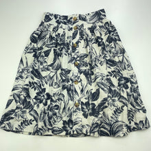 Load image into Gallery viewer, Girls Cotton On, floral metallic stripe skirt, elasticated, L: 45cm, FUC, size 4,