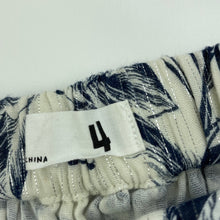 Load image into Gallery viewer, Girls Cotton On, floral metallic stripe skirt, elasticated, L: 45cm, FUC, size 4,