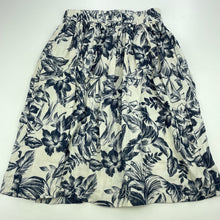Load image into Gallery viewer, Girls Cotton On, floral metallic stripe skirt, elasticated, L: 45cm, FUC, size 4,
