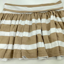 Load image into Gallery viewer, Girls Seed, striped stretchy skirt, elasticated, L: 27cm, GUC, size 7-8,