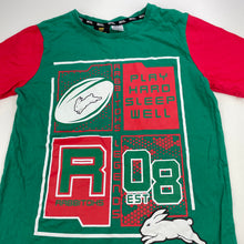 Load image into Gallery viewer, unisex NRL Official, Rabbitohs cotton pyjama t-shirt / top, GUC, size 12,