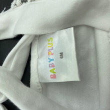 Load image into Gallery viewer, Girls BABY PLUS, white cotton bodysuit / romper, lace detail, GUC, size 6 months,