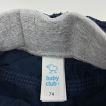 Load image into Gallery viewer, Boys Baby Club, navy cotton pants, adjustable, FUC, size 0,