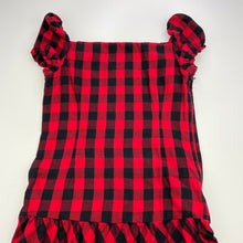 Load image into Gallery viewer, Girls American Living, red & black check casual dress, FUC, size 12, L: 78cm