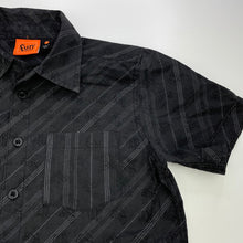 Load image into Gallery viewer, Boys Fun Spirit, lightweight short sleeve shirt, skulls, top button missing, FUC, size 7,