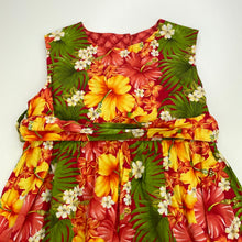 Load image into Gallery viewer, Girls colourful, floral cotton dress, no size, armpit to armpit: 30cm, EUC, size 5-6, L: 61cm