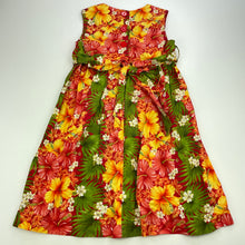 Load image into Gallery viewer, Girls colourful, floral cotton dress, no size, armpit to armpit: 30cm, EUC, size 5-6, L: 61cm