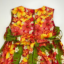 Load image into Gallery viewer, Girls colourful, floral cotton dress, no size, armpit to armpit: 30cm, EUC, size 5-6, L: 61cm