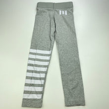 Load image into Gallery viewer, Girls Adidas, sports / activewear leggings, elasticated, Inside leg: 43cm, FUC, size 5-6,