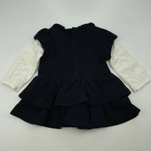 Load image into Gallery viewer, Girls Baby Heros, long sleeve peplum top, no size, armpit to armpit: 23.5cm, GUC, size 0-1,