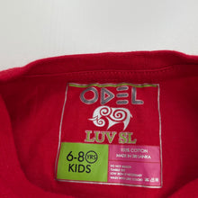 Load image into Gallery viewer, Girls ODEL, red cotton t-shirt / top, armpit to armpit: 32cm, EUC, size 6-8,