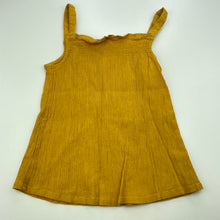 Load image into Gallery viewer, Girls Anko, mustard crinkle cotton summer top, FUC, size 8,