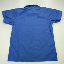 Load image into Gallery viewer, Boys My Organic Uniform, short sleeve school shirt, marks front & sleeves, FUC, size 4,