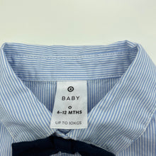 Load image into Gallery viewer, Boys Target, lightweight cotton long sleeve shirt, bowtie affixed, EUC, size 0,