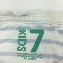 Load image into Gallery viewer, Boys Cotton On, striped cotton t-shirt / tee, California, GUC, size 7