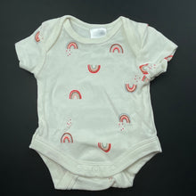 Load image into Gallery viewer, Girls Baby Berry, soft cotton bodysuit / romper, rainbows, EUC, size 00000,
