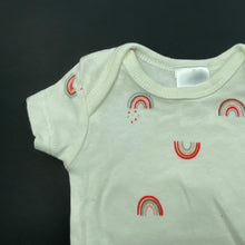 Load image into Gallery viewer, Girls Baby Berry, soft cotton bodysuit / romper, rainbows, EUC, size 00000,