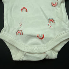 Load image into Gallery viewer, Girls Baby Berry, soft cotton bodysuit / romper, rainbows, EUC, size 00000,
