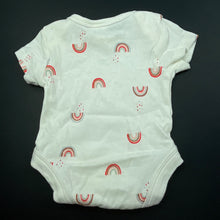 Load image into Gallery viewer, Girls Baby Berry, soft cotton bodysuit / romper, rainbows, EUC, size 00000,