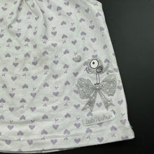 Load image into Gallery viewer, Girls Baby Baby, purple & white stretchy top, hearts, FUC, size 00,