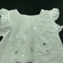 Load image into Gallery viewer, Girls Baby Baby, cotton lined lightweight top, hearts, FUC, size 0,