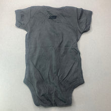 Load image into Gallery viewer, Boys Rabbit Skins, dark khaki cotton bodysuit / romper, EUC, size 6 months,