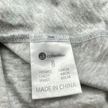 Load image into Gallery viewer, Girls B Collection, grey marle casual dress, unicorns, FUC, size 8, L: 64cm