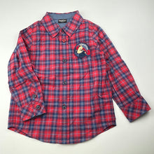 Load image into Gallery viewer, Boys Paw in Paw, checked cotton long sleeve shirt, armpit to armpit: 31cm, EUC, size 4,