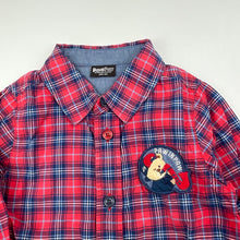 Load image into Gallery viewer, Boys Paw in Paw, checked cotton long sleeve shirt, armpit to armpit: 31cm, EUC, size 4,