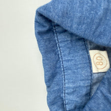 Load image into Gallery viewer, Boys blue, chambray long sleeve shirt, armpit to armpit: 26cm, GUC, size 0-1,