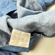 Load image into Gallery viewer, Boys blue, chambray long sleeve shirt, armpit to armpit: 26cm, GUC, size 0-1,