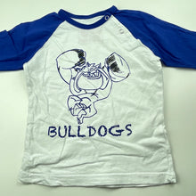 Load image into Gallery viewer, Boys NRL Official, Canterbury Bulldogs cotton long sleeve top, FUC, size 0,