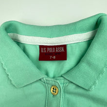 Load image into Gallery viewer, Girls US Polo Assn, lightweight polo shirt top, FUC, size 7-8,