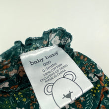 Load image into Gallery viewer, Girls Baby Baby, lightweight floral cotton long sleeve top, EUC, size 000,